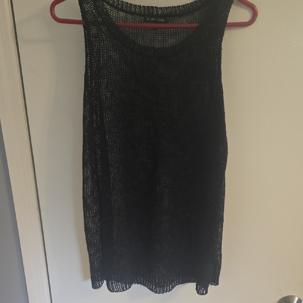 Eileen Fisher Black Knit Tank Top